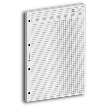 Personnaliser et commander Bloc Audit-Comptable blanc avec 6 colonnes de 80 feuillets