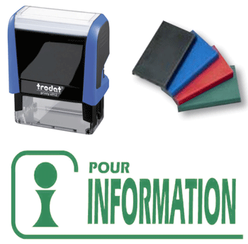 Personnaliser et commander Tampon Trodat - 4912 - "POUR INFORMATION"