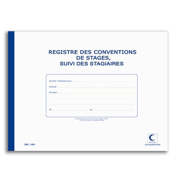 Personnaliser et commander Registre des Conventions de Stages - ELVE