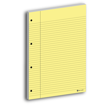 Personnaliser et commander Bloc de rvision jaune de 80 feuilles recto-verso